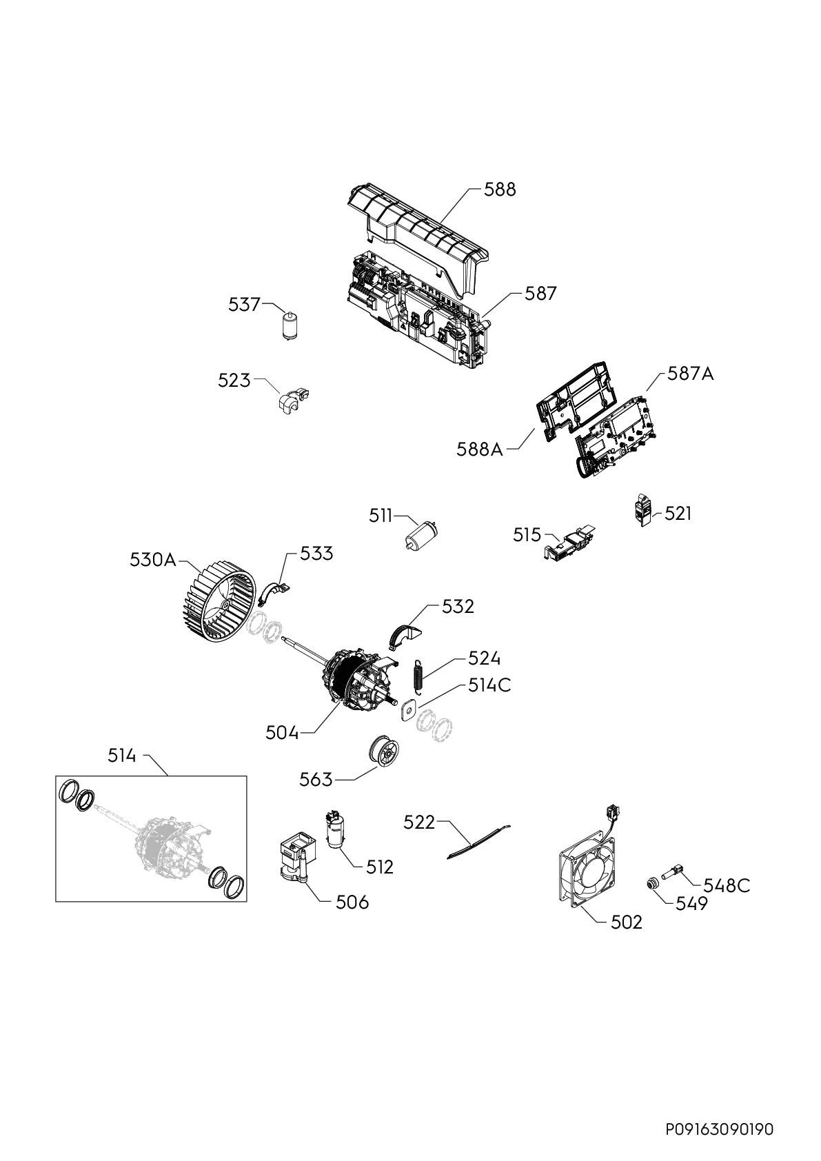 Explosionszeichnung AEG 91609926101 TR8C40689 Explosionszeichnung AEG 91609926101 TR8C40689