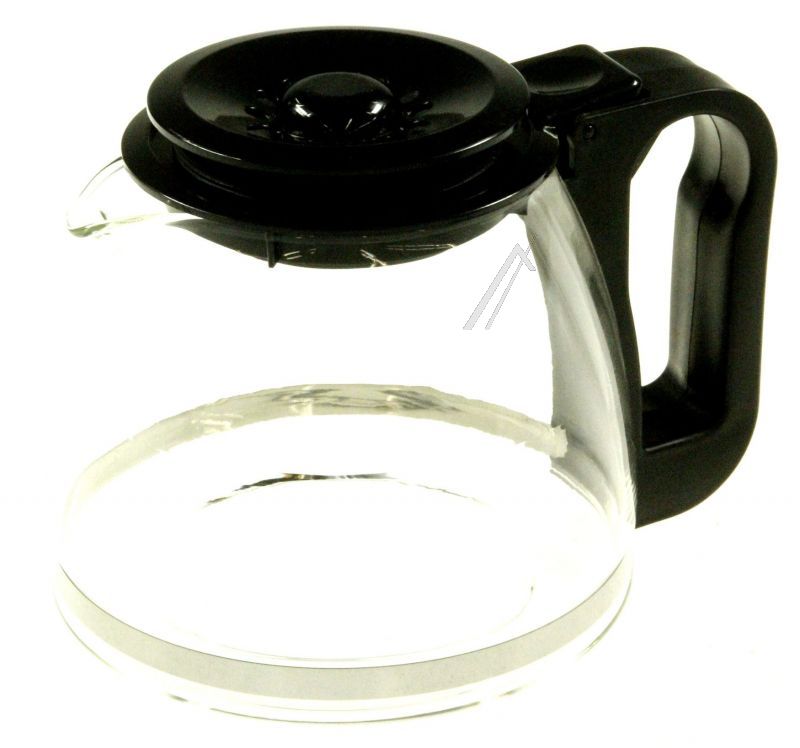 Whirlpool Indesit 484000000319 Glaskanne - C00378333 glaskanne konisch passend für universal für 9/15 tassen, schwarz
