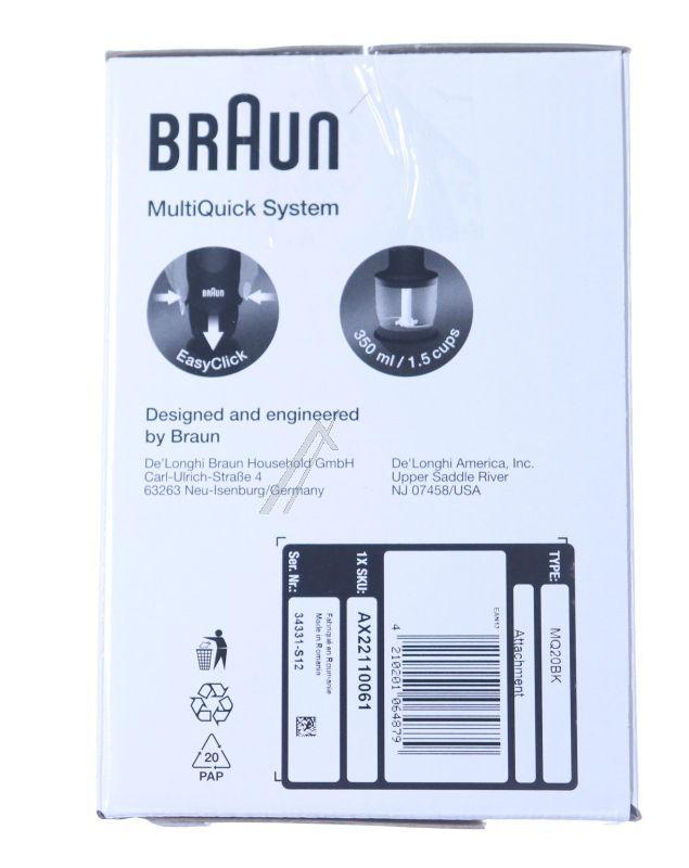 Braun AX22110061 Zerkleinerer - Accessoire multiquick 350ml , mq20, noir mq20hc