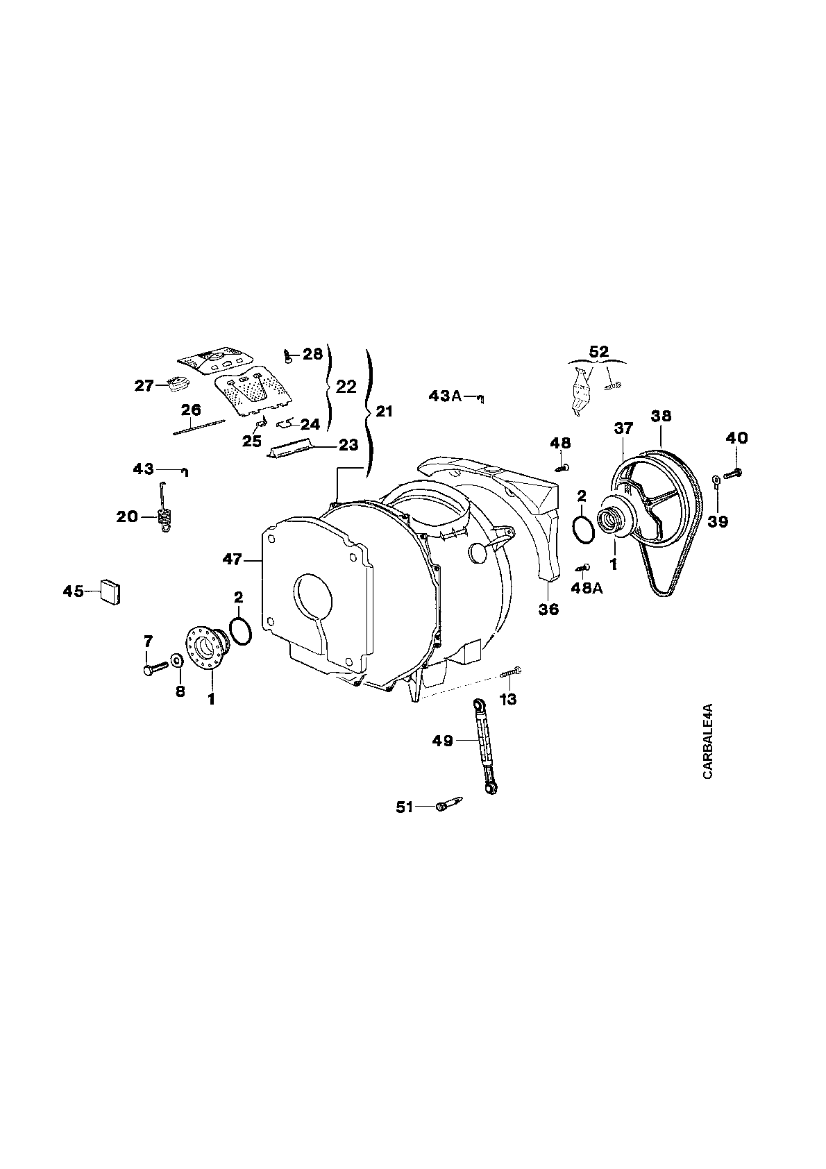Explosionszeichnung AEG 91320806100 EWT 1221
