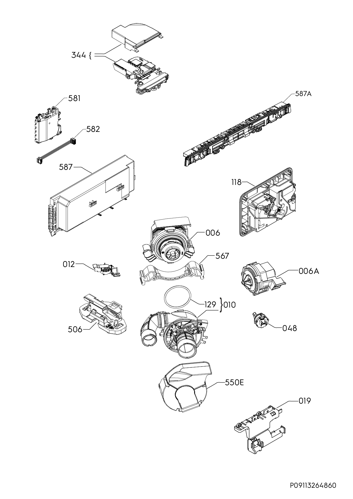 Explosionszeichnung AEG 91143465502 FSK83828P Explosionszeichnung AEG 91143465502 FSK83828P