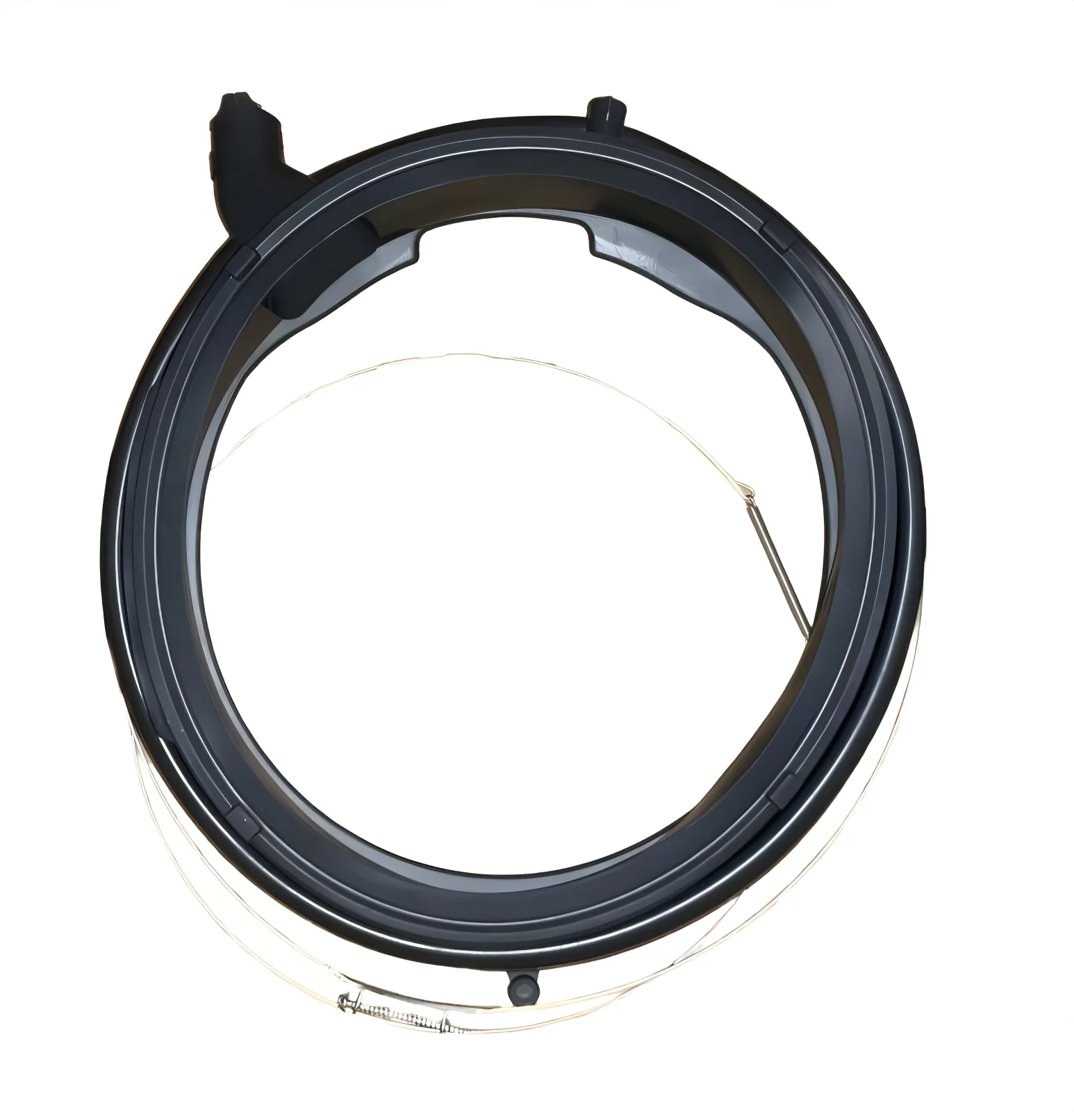 BSH Bosch Siemens 20006037 Waschmaschinentürdichtung - Fenstermanschette lauegenbestaendig, mit beleuchtungsstutzen anthrazit schwarz (epdm)