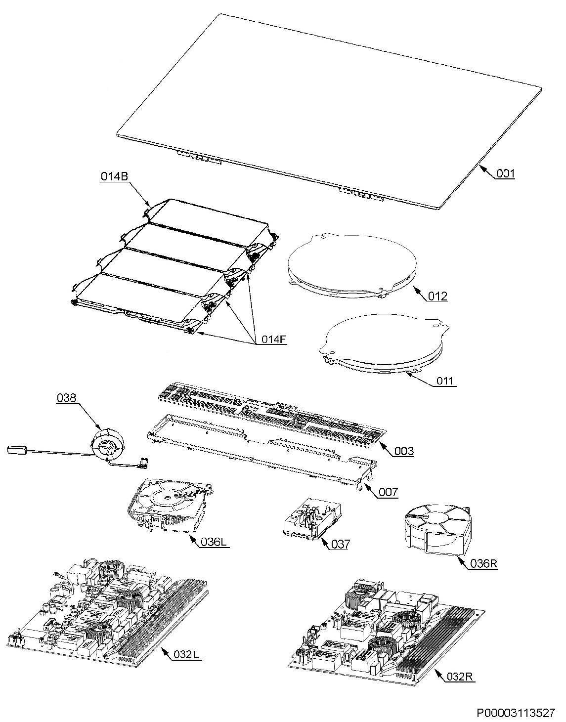 Explosionszeichnung Ikea 94959439501 HÖGKLASSIG