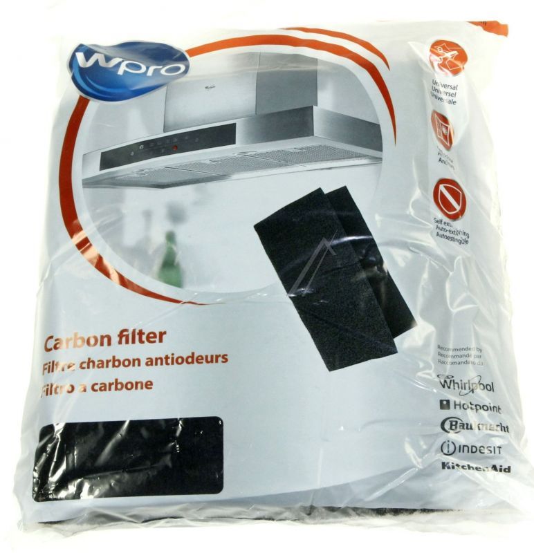 Whirlpool W-Pro 484000008525 Kohlefilter - C00380050 ucf017, aktivkohlefilter passend für universal 47x97 cm, 250 gr/m²