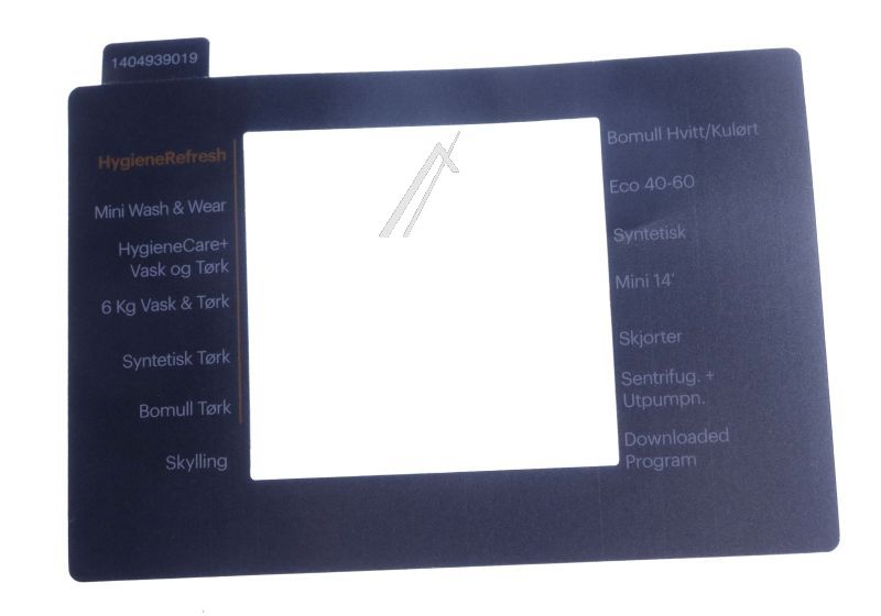 Arcelik Grundig Beko C00930592 Bedienteilblende - 1404939019 inlay Arcelik Grundig Beko C00930592 Bedienteilblende - 1404939019 inlay