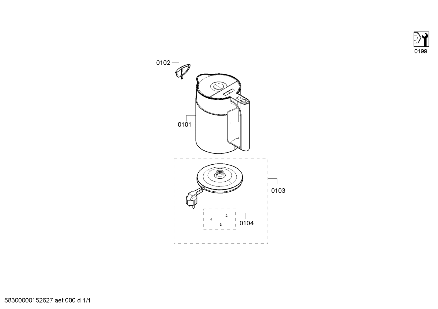 Explosionszeichnung Siemens TW86104P/01 sensor for senses
