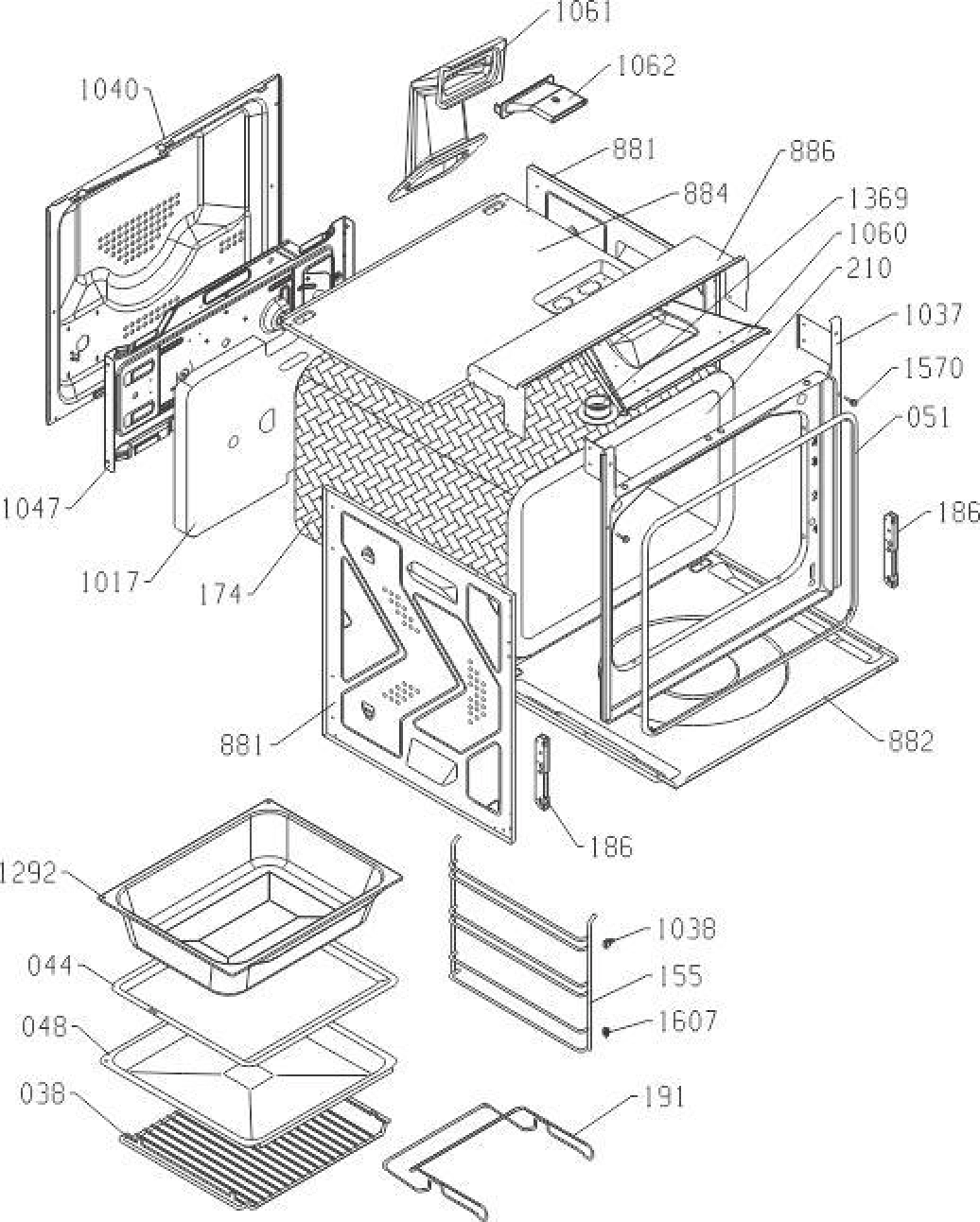 Explosionszeichnung Gorenje 489631 BC635E10X Explosionszeichnung Gorenje 489631 BC635E10X