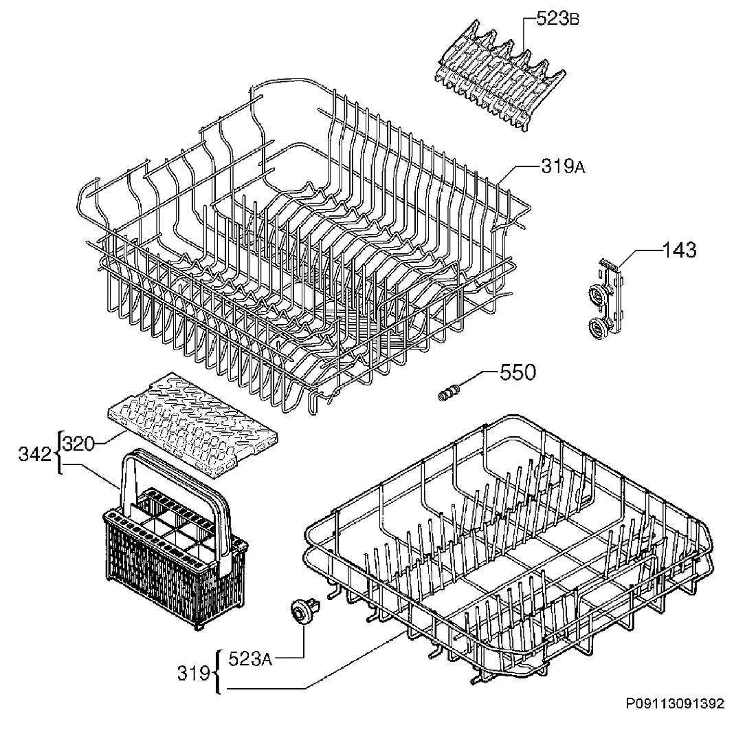 Explosionszeichnung Ikea 91153910601 LAGAN