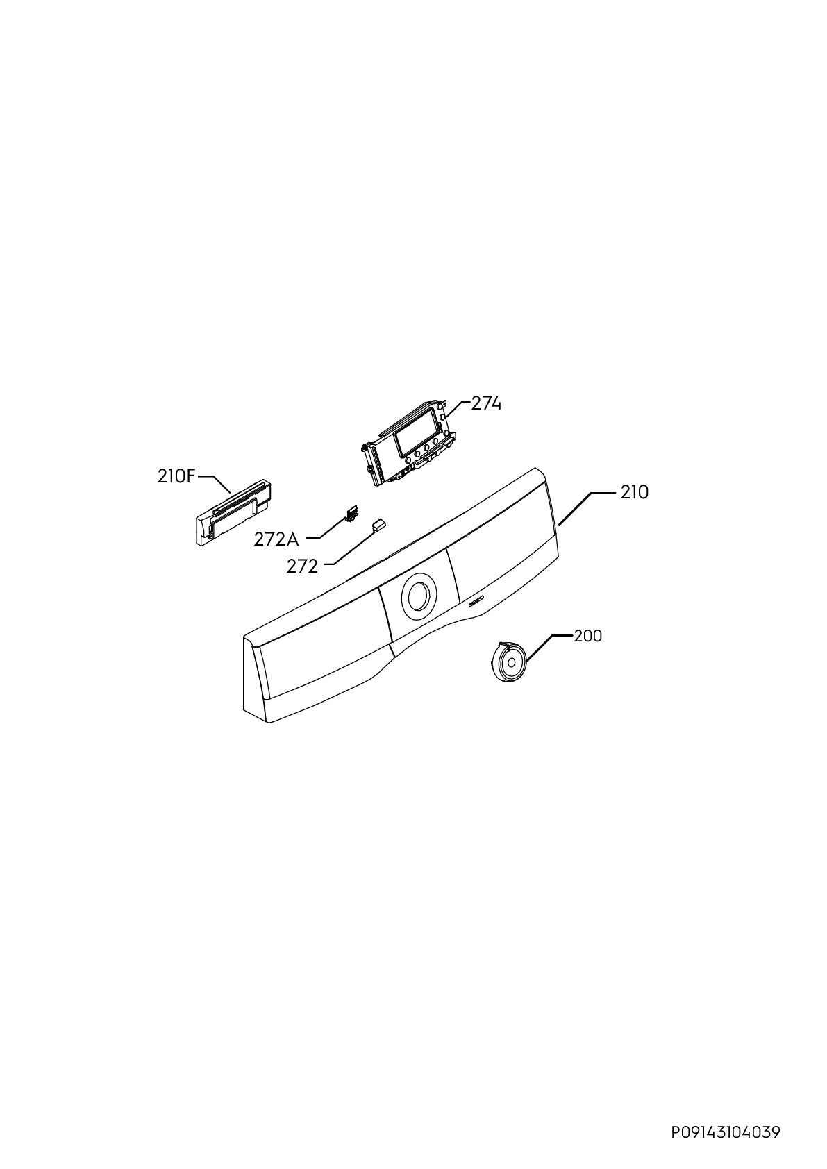 Explosionszeichnung AEG 91491320303 L6FBA474