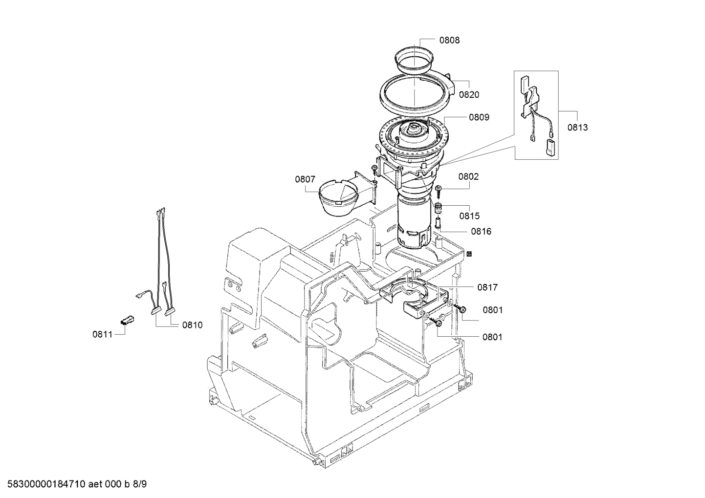 Explosionszeichnung Siemens TK53009/01 surpresso compact Explosionszeichnung Siemens TK53009/01 surpresso compact