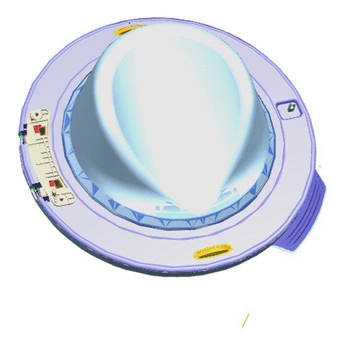 AEG Electrolux 140155141413 Bullauge - Tür,geschweisst,weiss/silber,ø4
