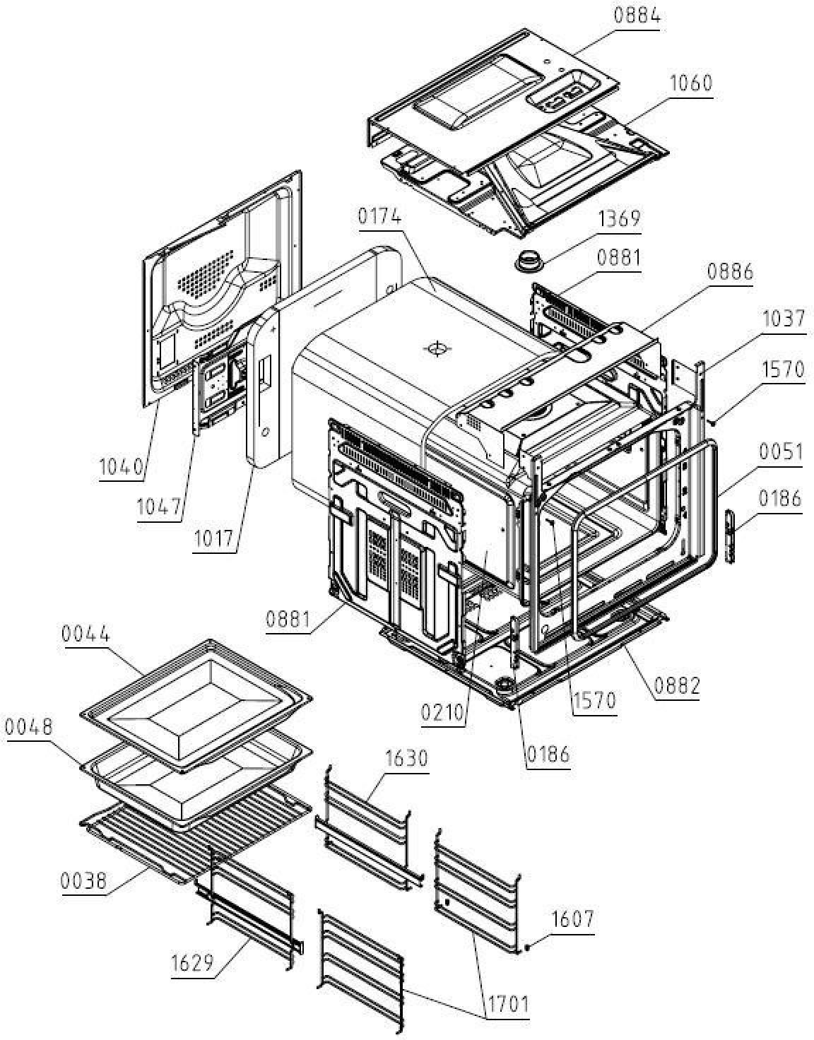 Explosionszeichnung Gorenje 732834 BO735E20X Explosionszeichnung Gorenje 732834 BO735E20X