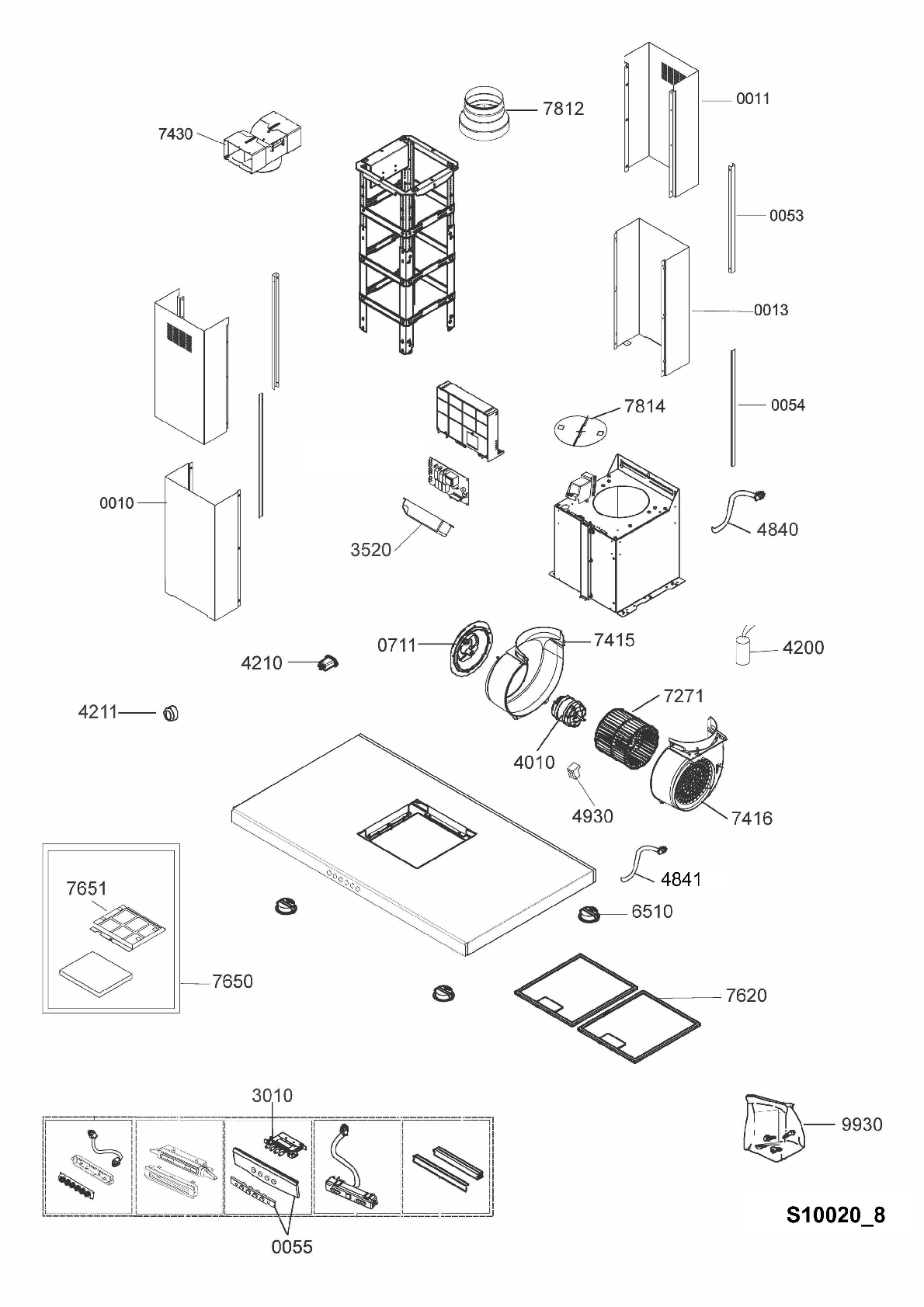 Explosionszeichnung Ikea 857956701100 HD SE01 90S DUNSTABZ Explosionszeichnung Ikea 857956701100 HD SE01 90S DUNSTABZ