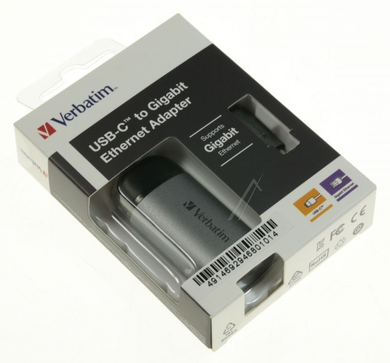Verbatim 49146 USB-Adapter - Rj45 auf usb-c netzwerkkabel adapter 10cm
