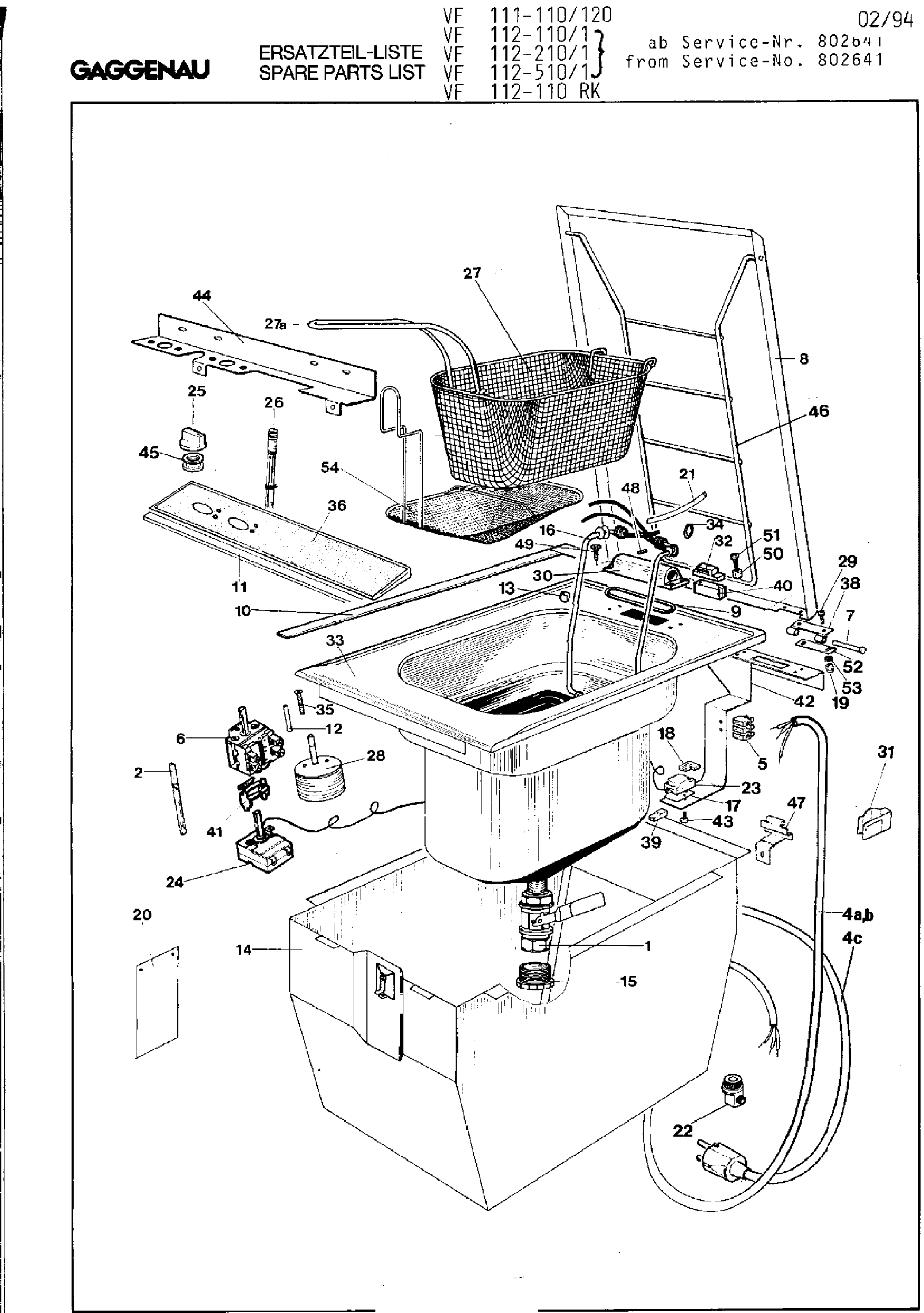 Explosionszeichnung Gaggenau VF112110(01)