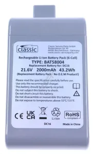 Dyson DC16 Akku für Staubsauger Battery Pack 21,6v-2000mah wie Dyson Ersatzteil