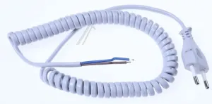 Unold 721003 Netzkabel - Spiralkabel lichtgrau