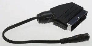 COM Scartadapter - Adapter scart-stecker auf 3,5mm klinkenkupplung