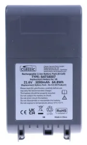 Dyson V8 Akku für Staubsauger 21,6v-3000mah BAT58007 Ersatzteil