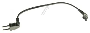 COM Euro-Netzkabel - Euro netzkabel, gewinkelt, schwarz 0,3m