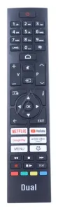 Vestel 23809748 - R/c 45157 fernbedienung passend für dual (gray/s)(black/p)